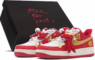 Nike Air Force 1 Low 'Double Happiness Red Satin and Pearl' FN7439-133-466083 Nike Air Force 1 Low 'Double Happiness Red Satin and Pearl' FN7439-133-466083
