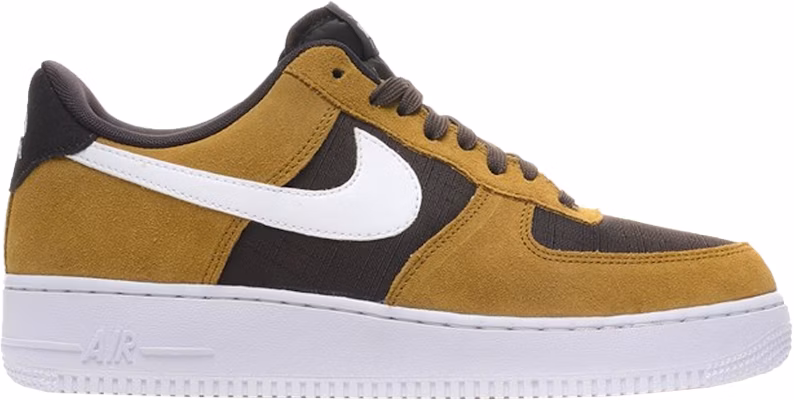 Nike Air Force 1 Low Golden Tan White Velvet Brown 488298 207