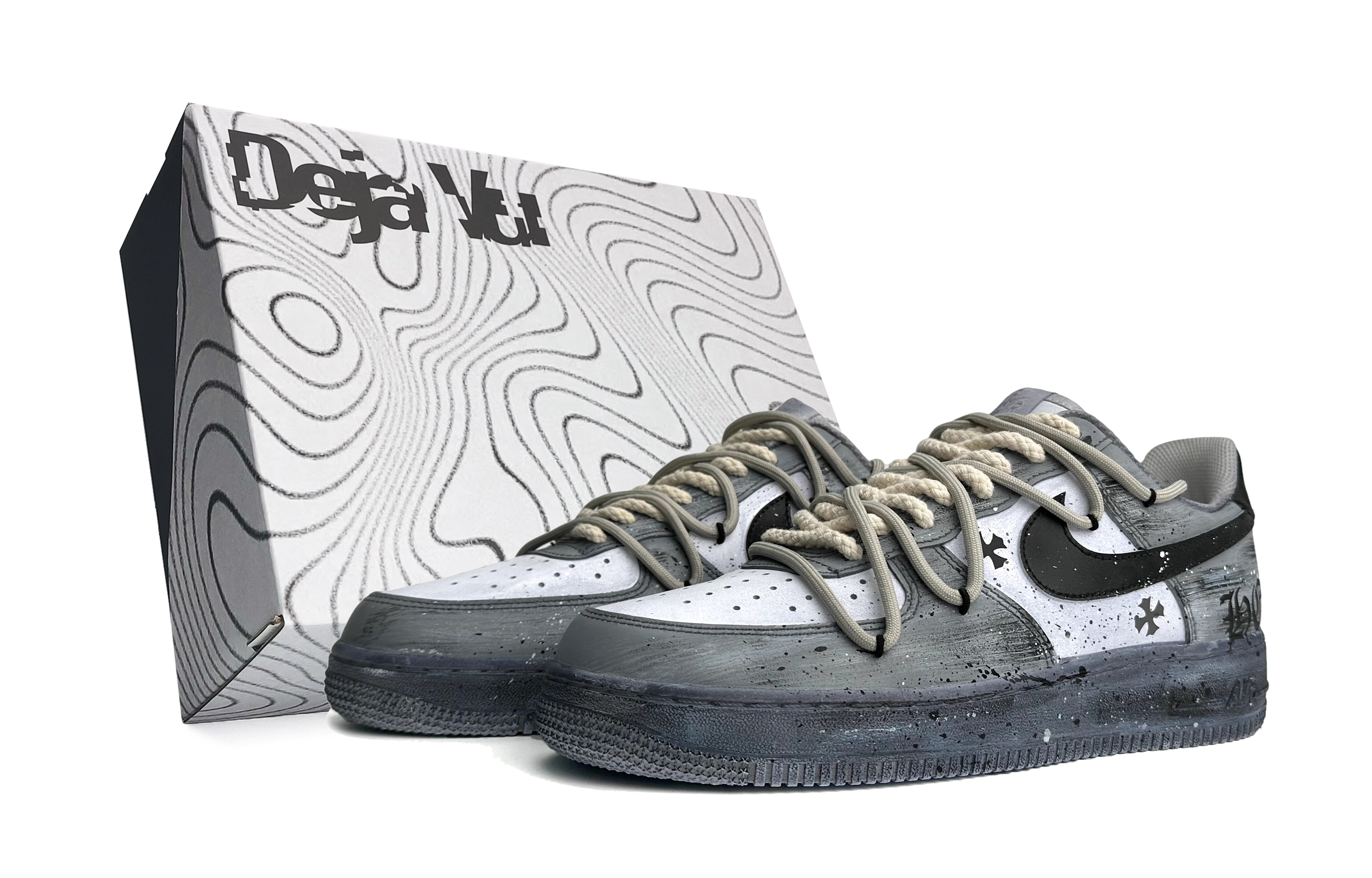 Buy 나이키 에어포스 1 로우 '고딕 잉크 스플래터' CW2288-111-453079