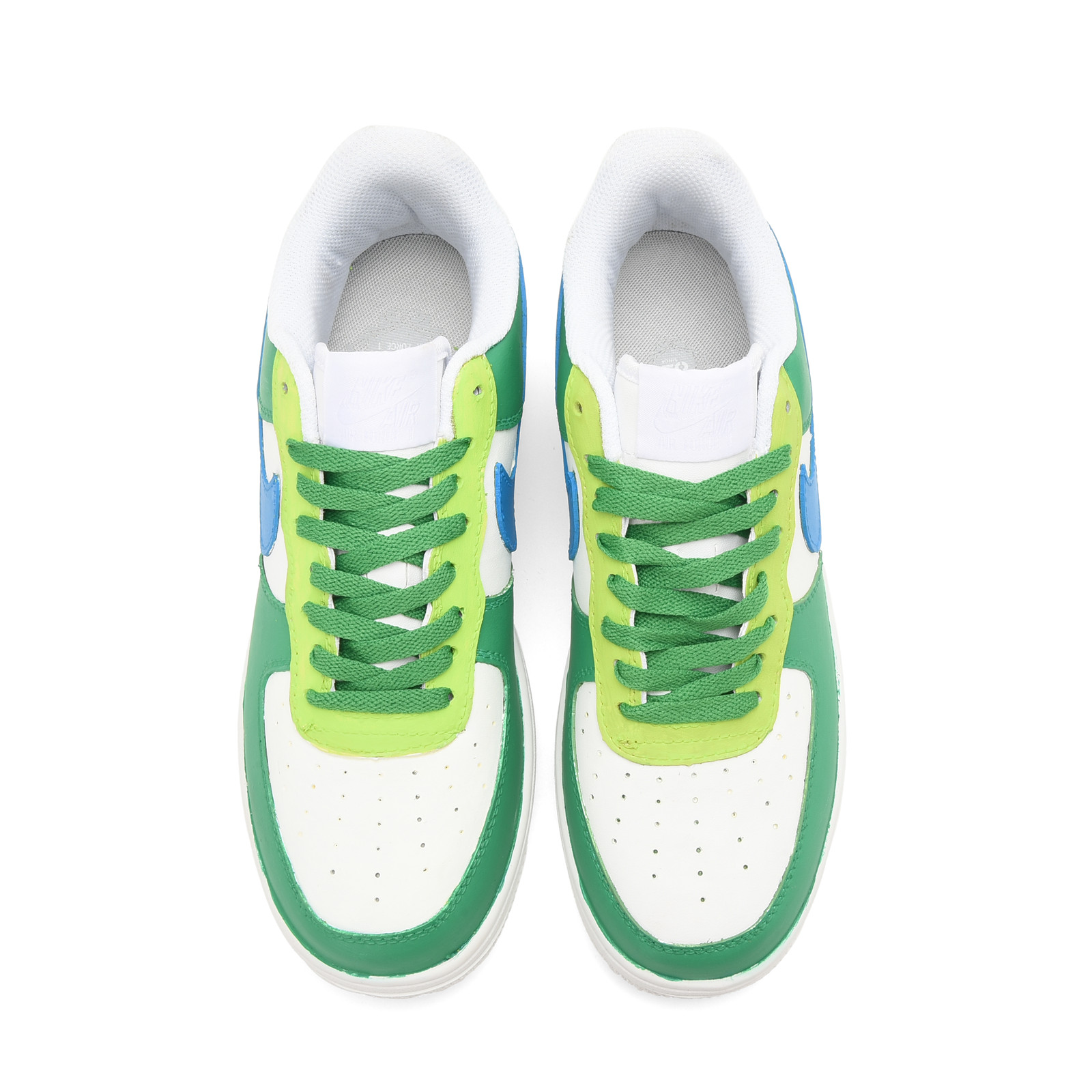 Shop ナイキ エアフォース1 '落書き風' 白緑 (ユース) CW2288-111-486693