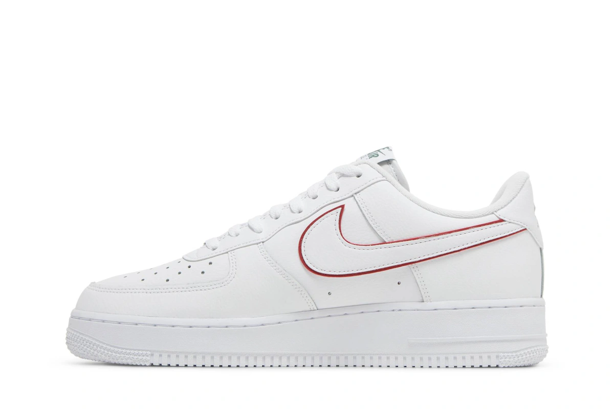 Nike Air Force 1 Low 'Just Do It White Noble Green Metallic Silver University Red' DQ0791-100