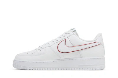 Nike Air Force 1 Low 'Just Do It White Noble Green Metallic Silver University Red' DQ0791-100