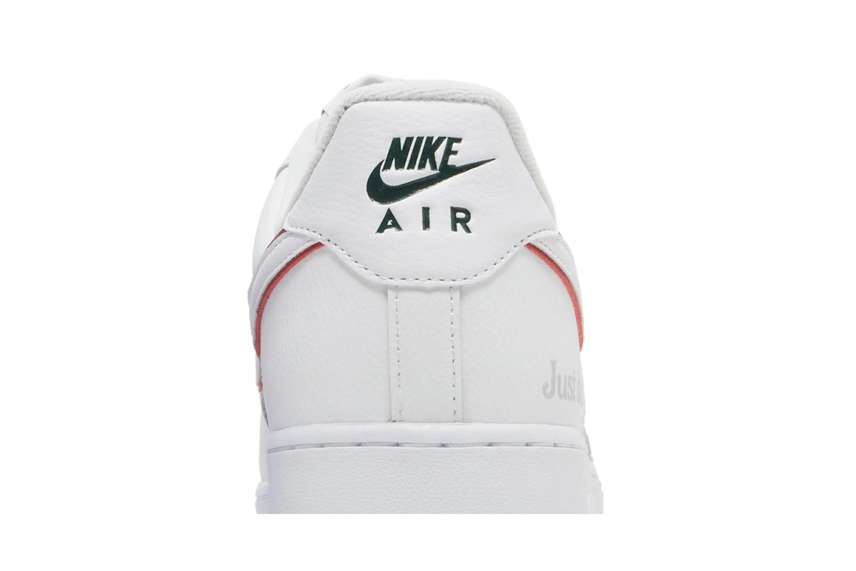 Nike Air Force 1 Low 'Just Do It White Noble Green Metallic Silver University Red' DQ0791-100