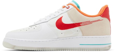 Nike Air Force 1 Low 'Just Do It Putih Merah Teal' FD4205-161 Lookbook Nike Air Force 1 Low 'Just Do It Putih Merah Teal' FD4205-161