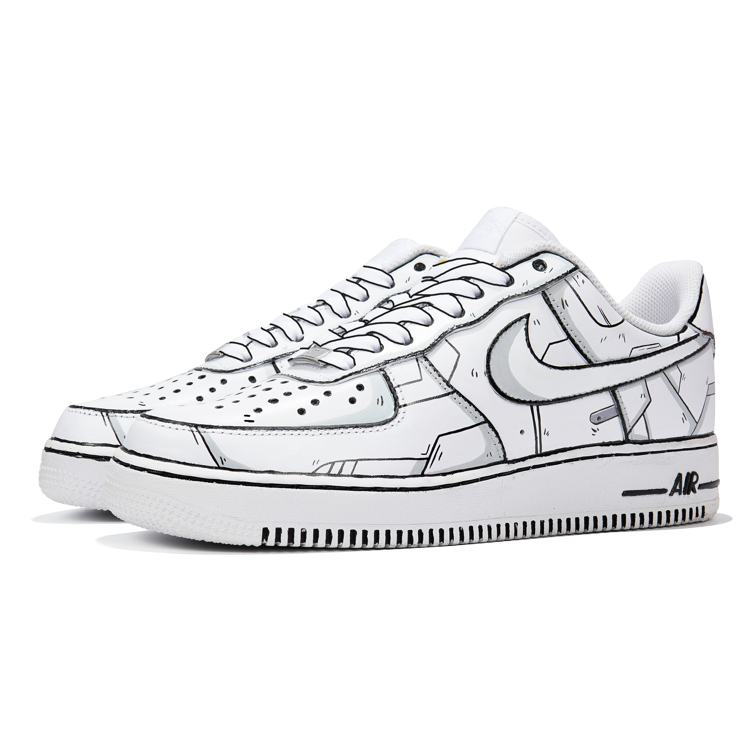 Lookbook Nike Air Force 1 Low 'Mecha Gundam Pixel Gancho' CW2288-111-446710