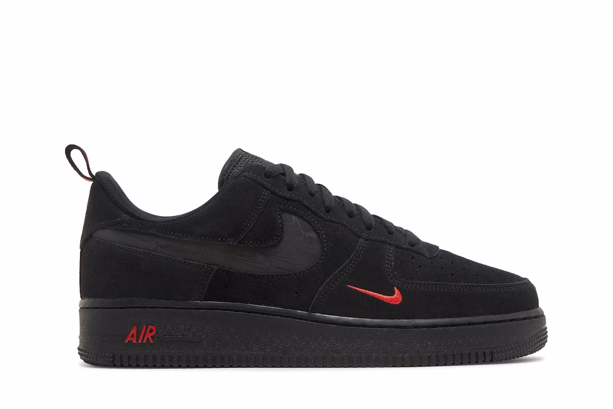 Nike Air Force 1 Low 'Multi-Swoosh Black Orange' DZ4514-001