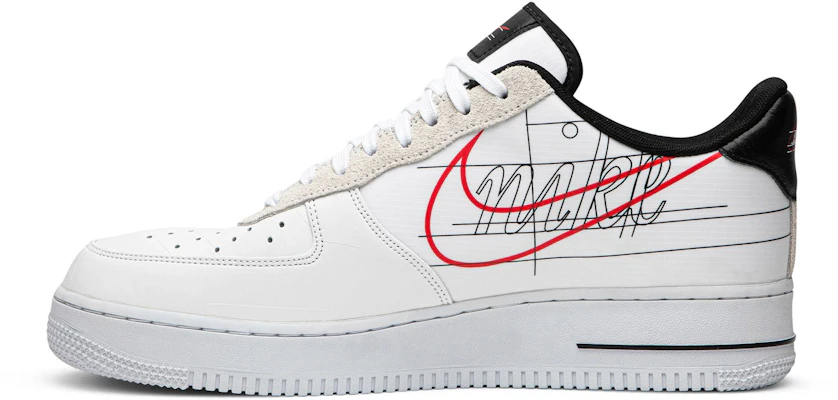 Nike air force 1 script swoosh pack best sale white