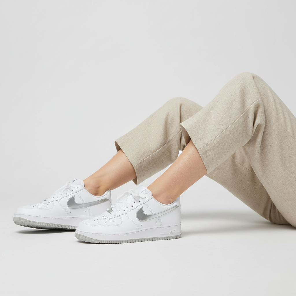 Order 나이키 에어 포스 1 로우 '실버 스우시' DZ6755-100