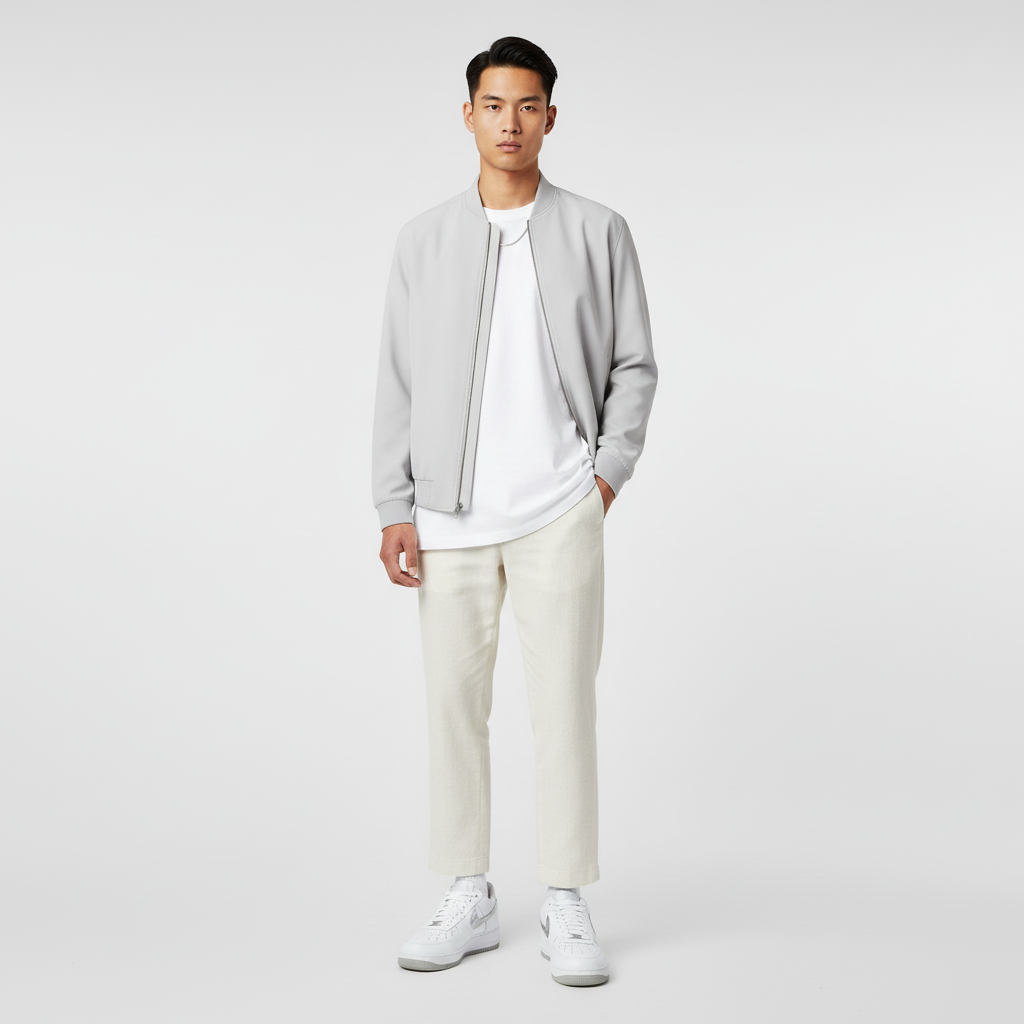 Lookbook 나이키 에어 포스 1 로우 '실버 스우시' DZ6755-100