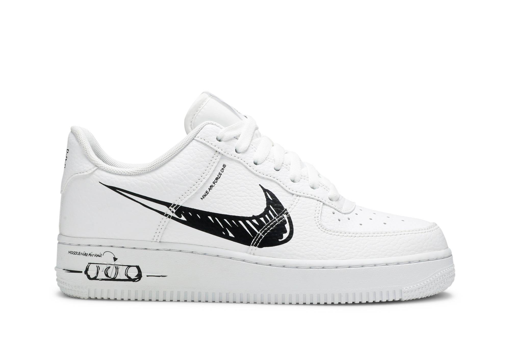 nike air force 1 low drawing