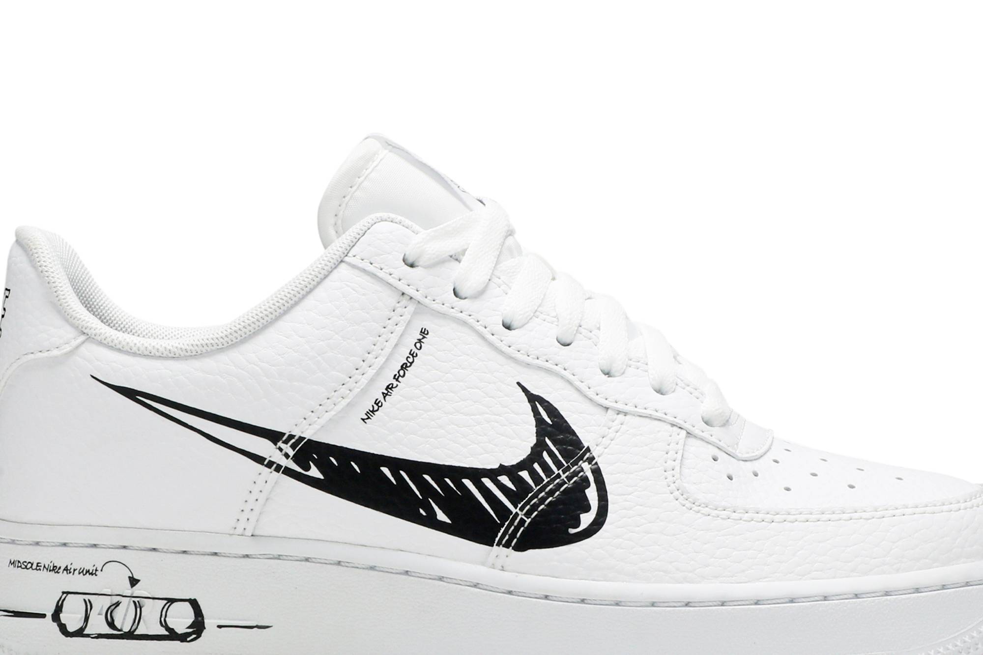 Nike Air Force 1 Low 'Sketch - Black' 圖 2