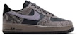Nike Air Force 1 Low 'Snakeskin Pack - Off Noir' Kulit Ular Hitam Gelap HF2898-001