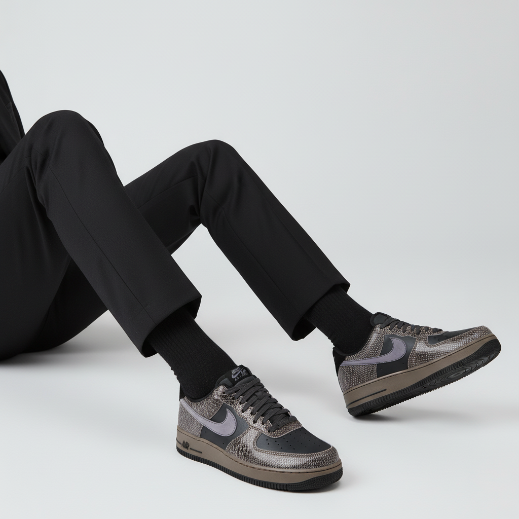 Order 나이키 에어 포스 1 로우 '스네이크스킨 팩 - 오프 누아르' HF2898-001