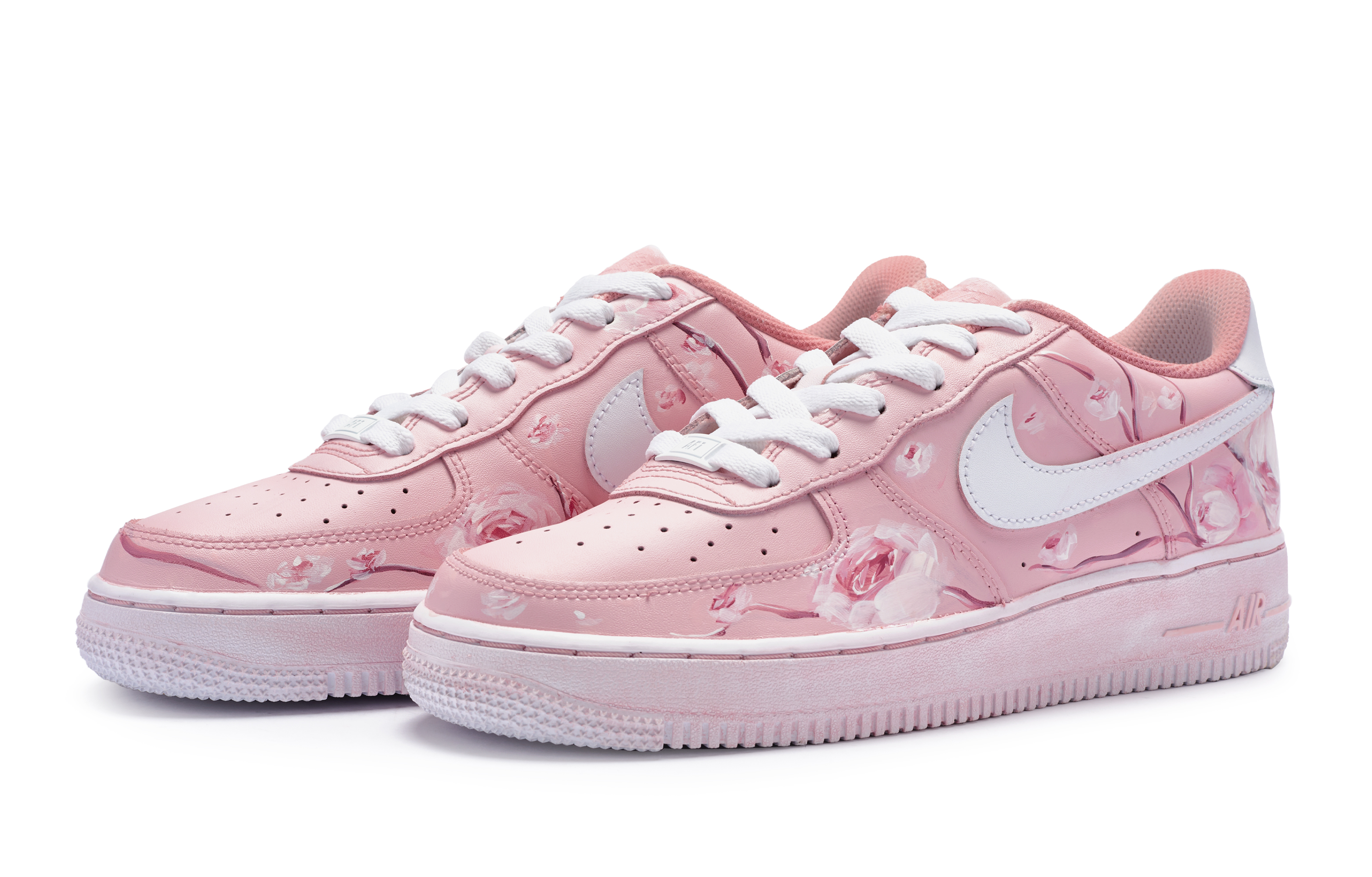 Lookbook ナイキ エア フォース 1 ロー '尖沙咀ローズガーデン フレンチガール ハンドペイント' DH2920-111-446342 DH2920-111-446342