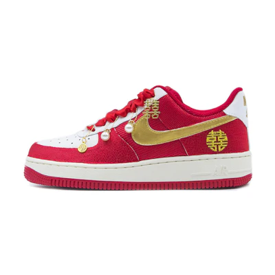 Nike Air Force 1 Low 'Wedding Satin Pearl Xi-Fu Red Gold'