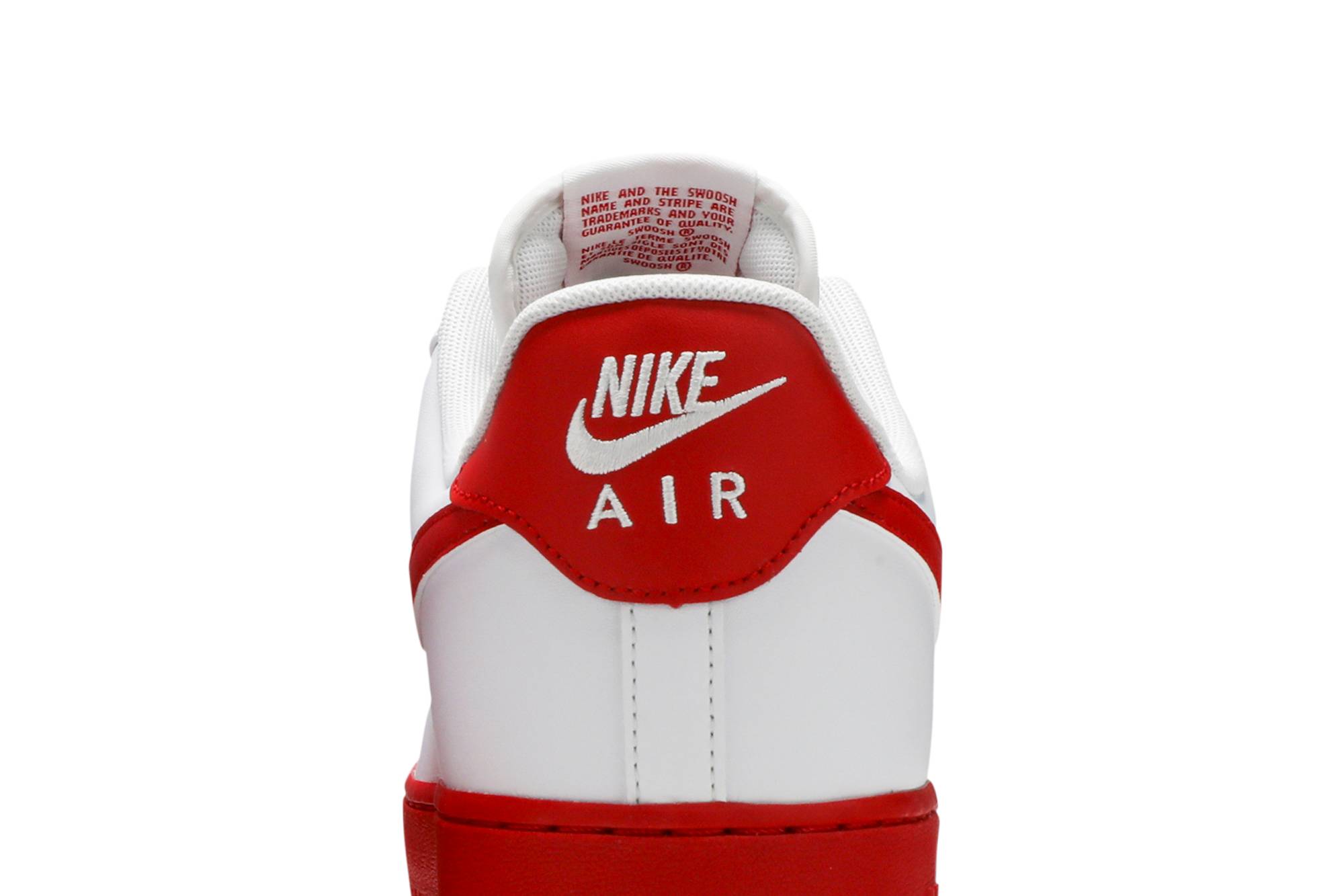 Sizing ナイキ エアフォース1 ロー 白/赤底 CK7663-102