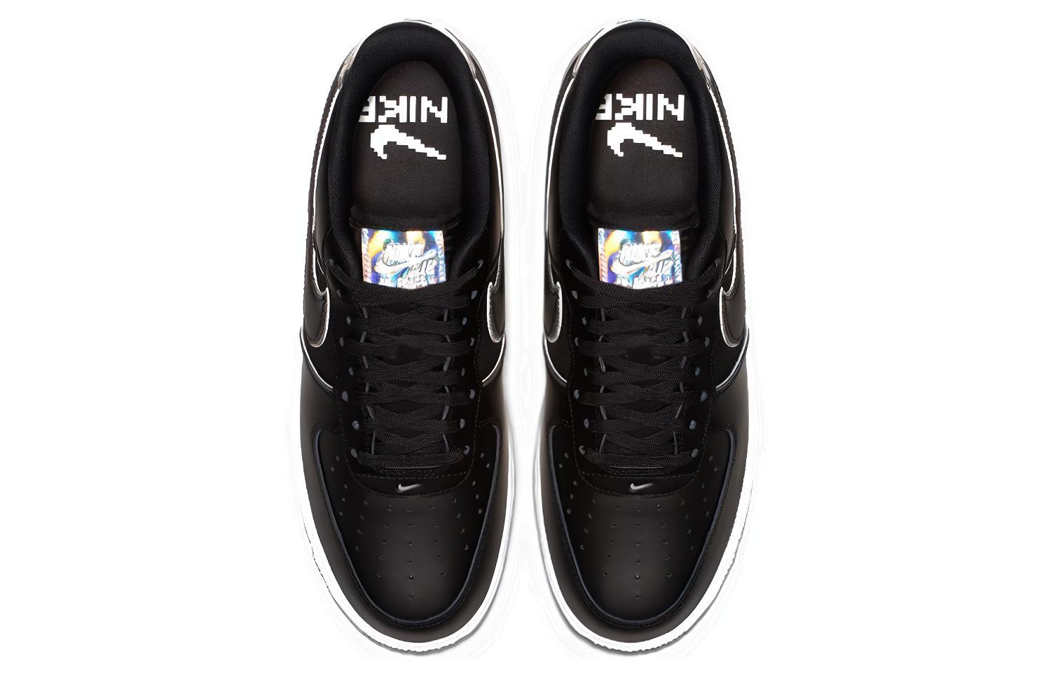 Shop 耐克 Air Force 1 低帮黑色炫彩描边 AT6147-001