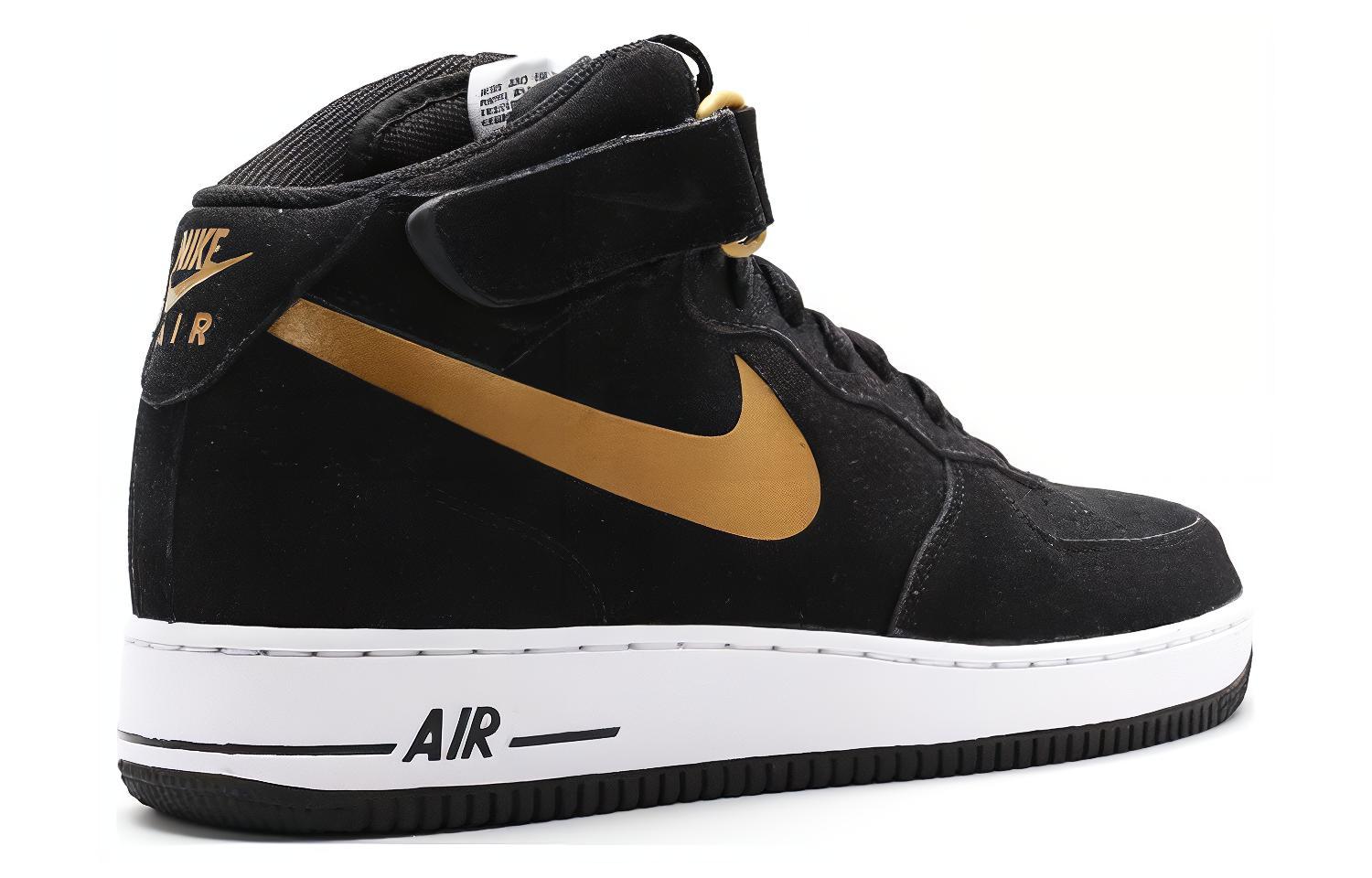 Lookbook 나이키 에어포스 1 로우 블랙 메탈릭 골드 (shortened: AF1 로우 블랙/골드) 315123-023