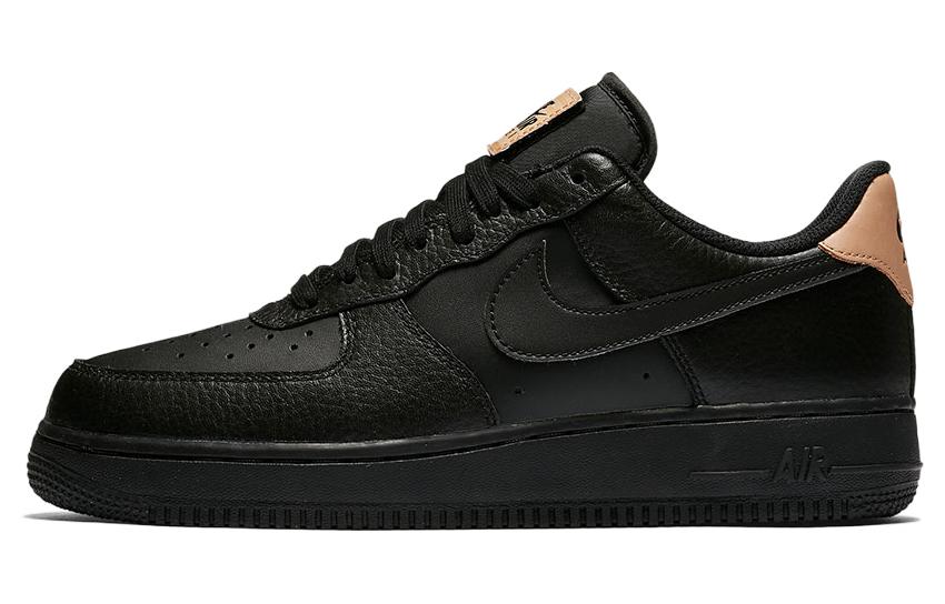 Buy 耐吉空軍一號低筒黑色Vachetta Tan 718152-016