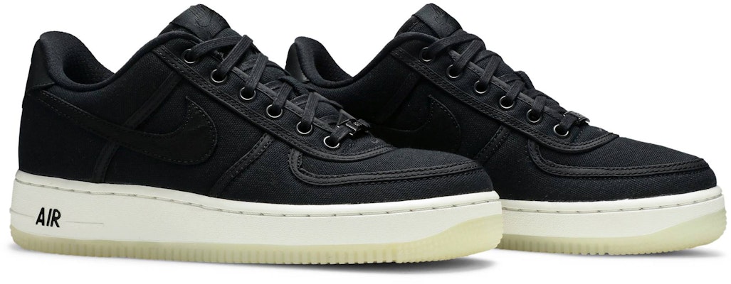 Nike air force 1 black best sale canvas