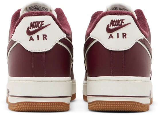 Nike Air Force 1 Low College Pack 'Burgundy/Putih' DQ7659-102 Details for Nike Air Force 1 Low College Pack 'Burgundy/Putih' DQ7659-102