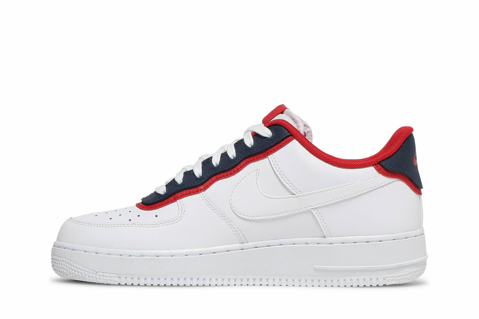Lookbook Nike Air Force 1 Low Double Layer Putih Obsidian Merah AO2439-100