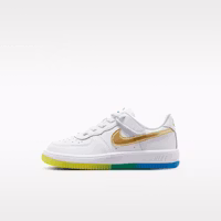 (Preschool) Nike Air Force 1 Low Easy On White/Soar/Sonic Yellow/Metallic Gold IR6942-100 (Preschool) Nike Air Force 1 Low Easy On White/Soar/Sonic Yellow/Metallic Gold IR6942-100