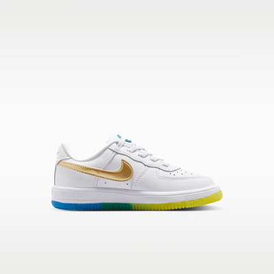 (PS) Nike Air Force 1低筒 易穿 白/藍/黃/金 IR6942-100 Lookbook (PS) Nike Air Force 1低筒 易穿 白/藍/黃/金 IR6942-100