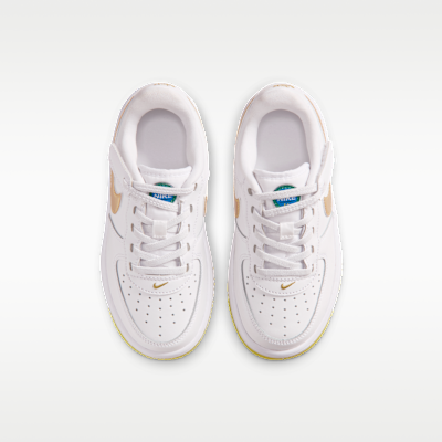 Shop (PS) Nike Air Force 1低筒 易穿 白/藍/黃/金 IR6942-100