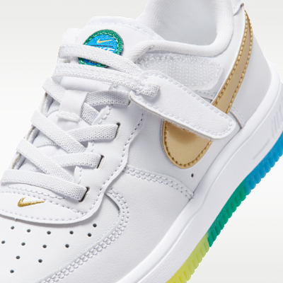 Sizing (PS) Nike Air Force 1低筒 易穿 白/藍/黃/金 IR6942-100