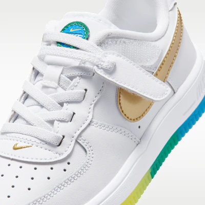 (PS) Nike Air Force 1低筒 易穿 白/藍/黃/金 IR6942-100 Sizing (PS) Nike Air Force 1低筒 易穿 白/藍/黃/金 IR6942-100