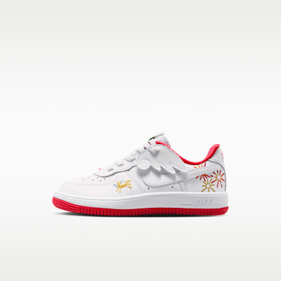 (Preschool) Nike Air Force 1 Low Easy On White/White/University Red/White IQ1136-111