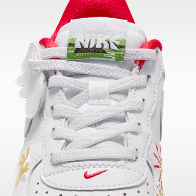 (PS) 耐克Air Force 1 Low简易穿脱 白/白/大学红/白 IQ1136-111 1