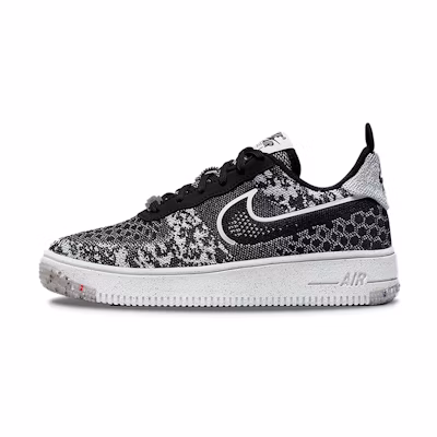 (Youth) Nike Air Force 1 Crater Flyknit 'Black'