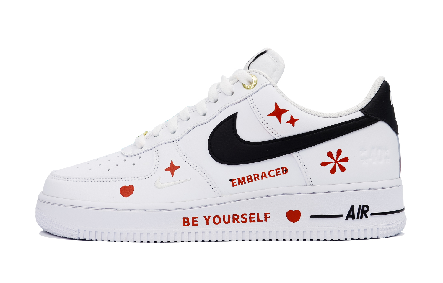 Nike Air Force 1 Low SE 'Be Yourself Black White Red'