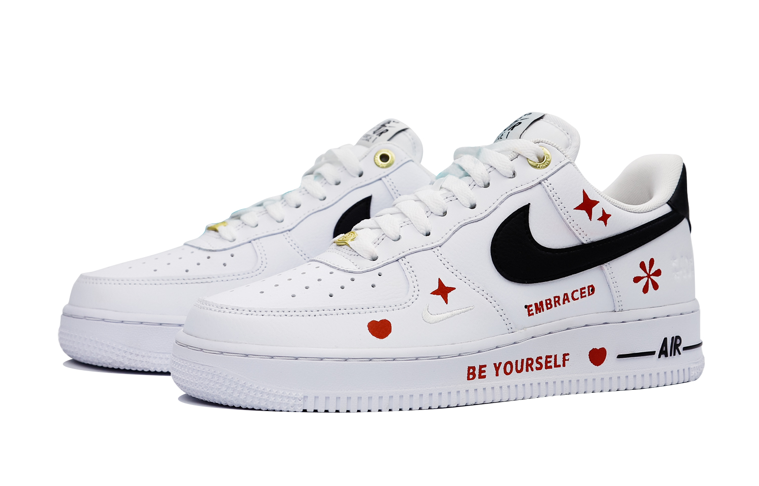 Nike Air Force 1 Low SE 'Be Yourself Black White Red' 圖 3
