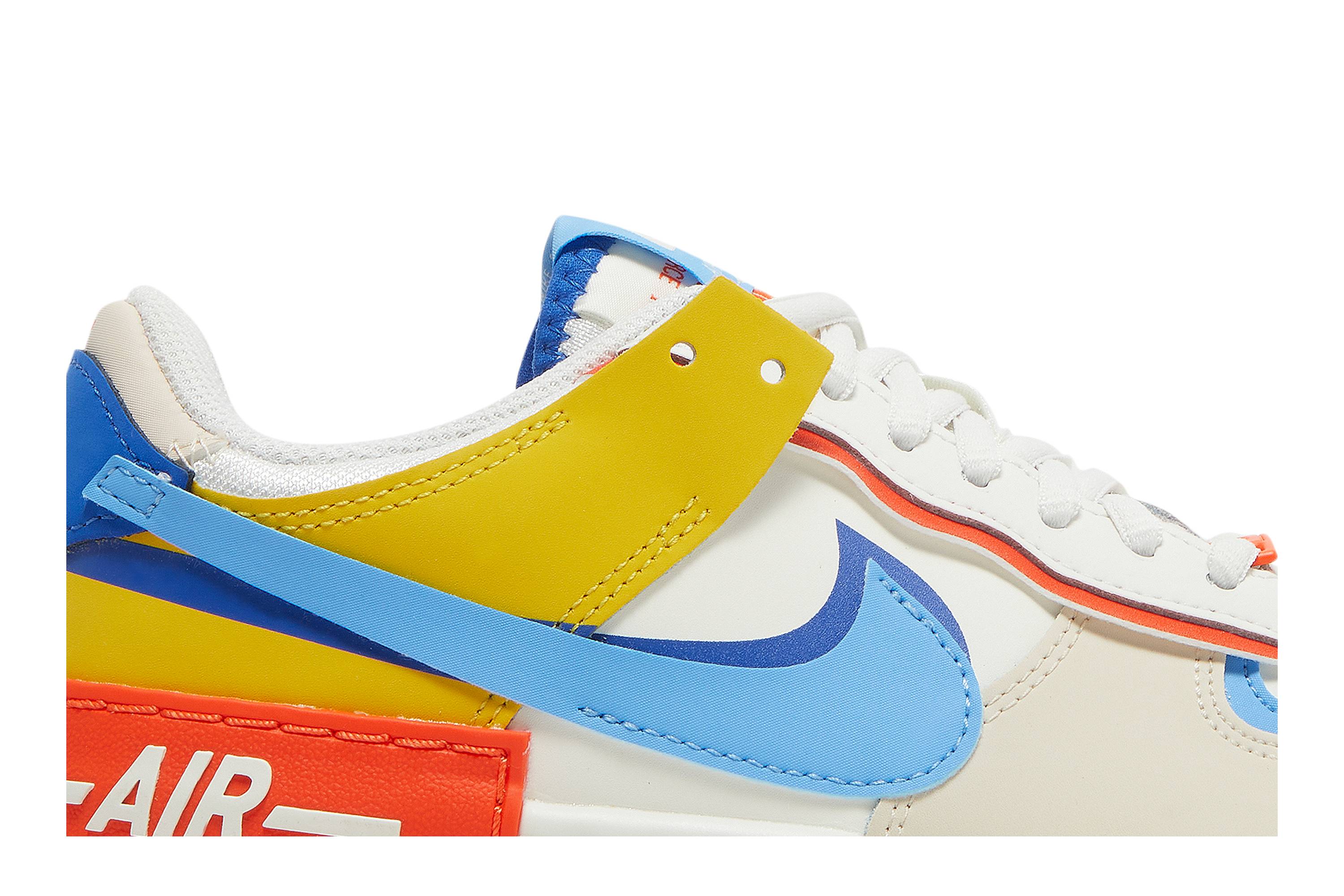 (Women) Nike Air Force 1 Low Shadow ‘Sail Game Royal Rush Orange University Blue’ CI0919-115