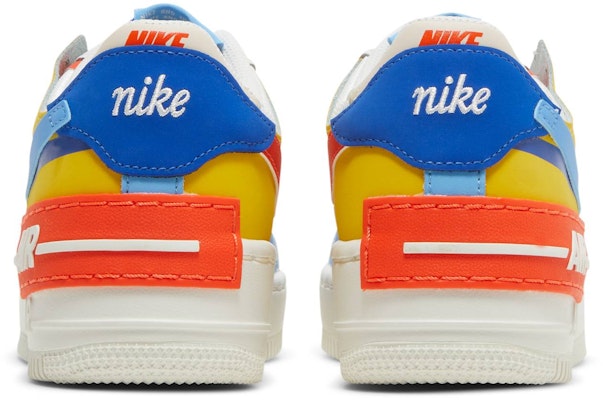 (W) Nike Air Force 1 Low Shadow 'Sail Game Royal Rush Orange University Blue' Malay CI0919-115 Details for (W) Nike Air Force 1 Low Shadow 'Sail Game Royal Rush Orange University Blue' Malay CI0919-115