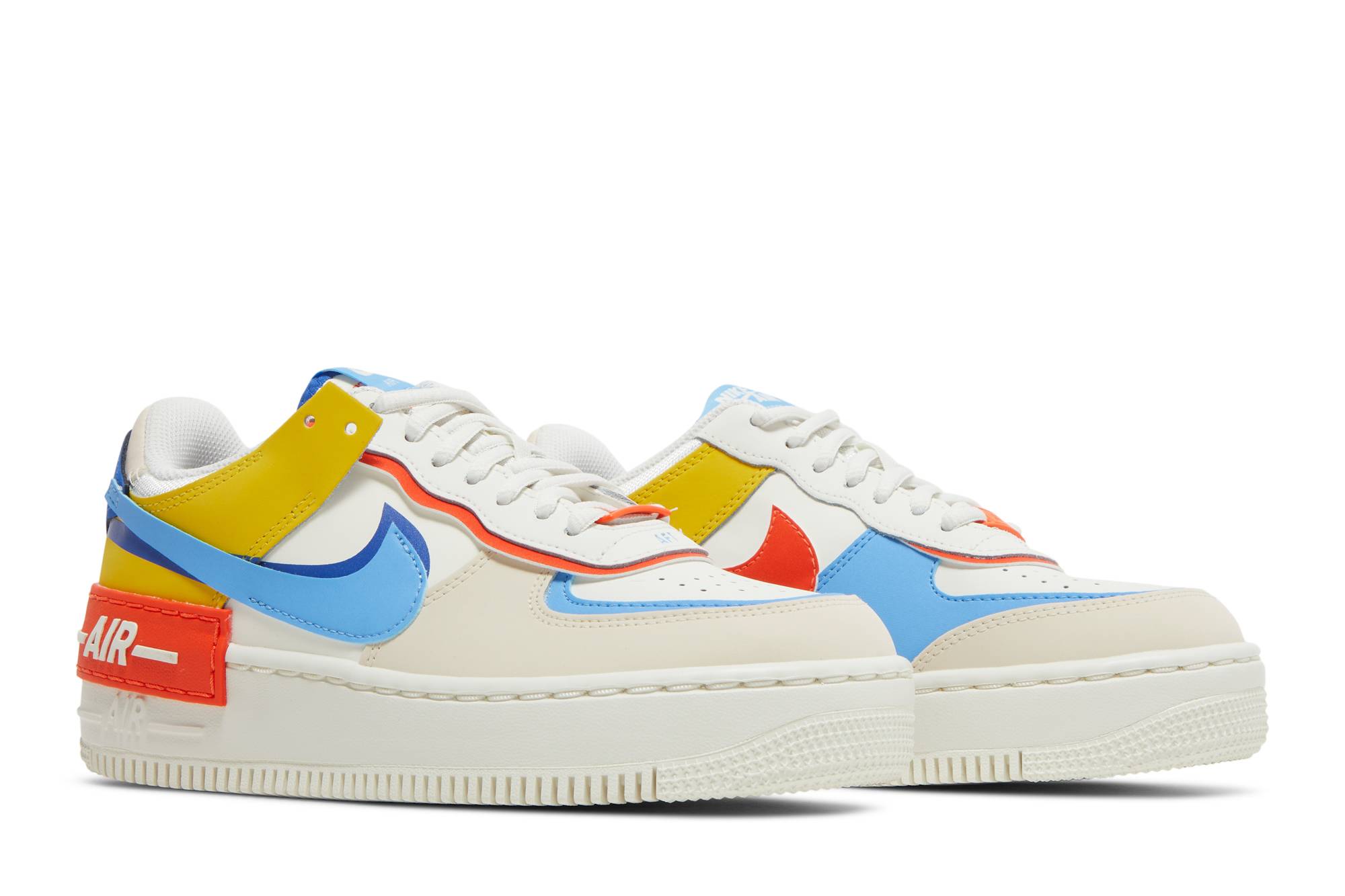 (Women) Nike Air Force 1 Low Shadow ‘Sail Game Royal Rush Orange University Blue’ CI0919-115