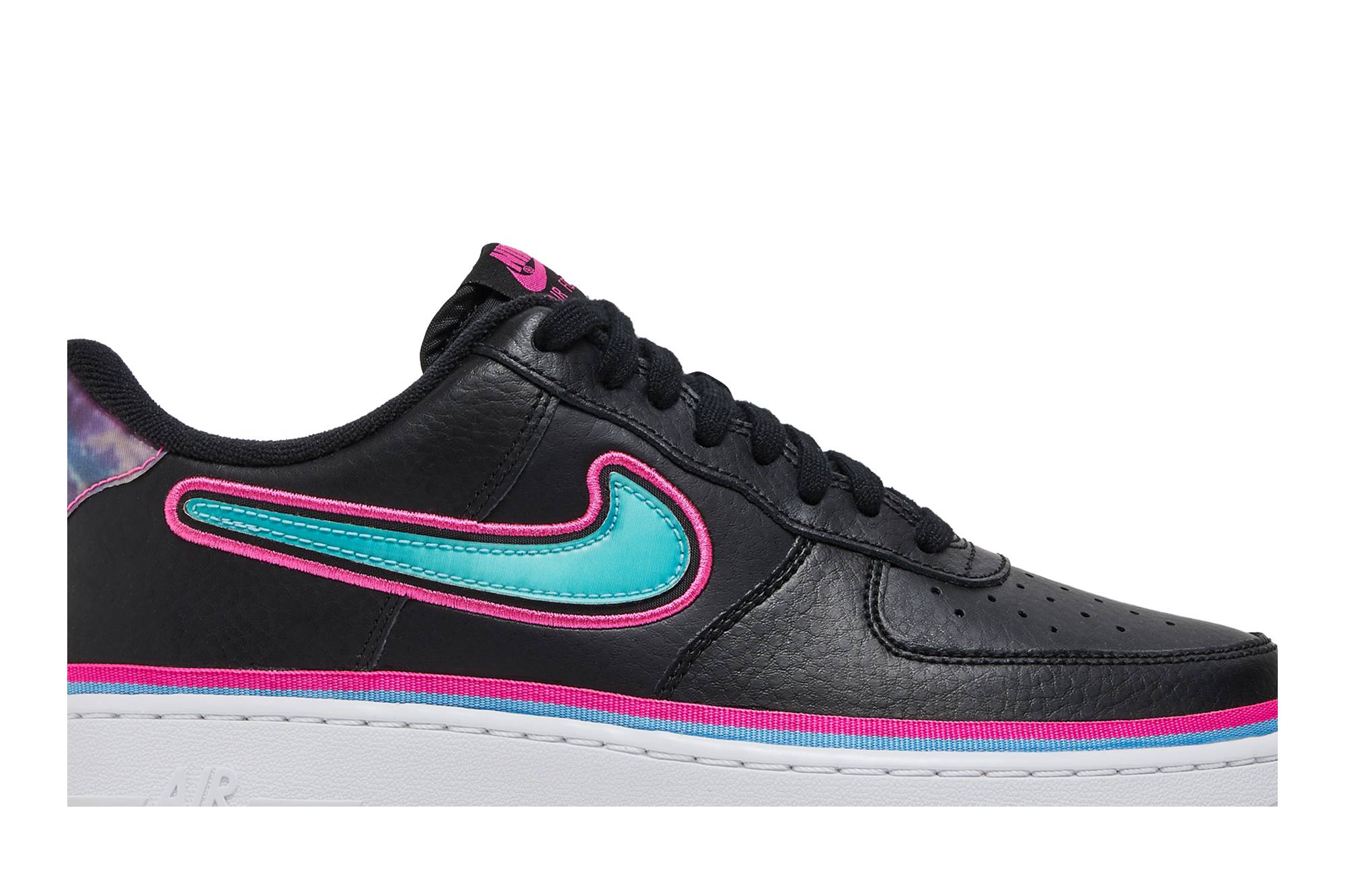 Buy Nike Air Force 1 Low Sport NBA Black Blue Gale Laser Fuchsia AJ7748 002 Novelship