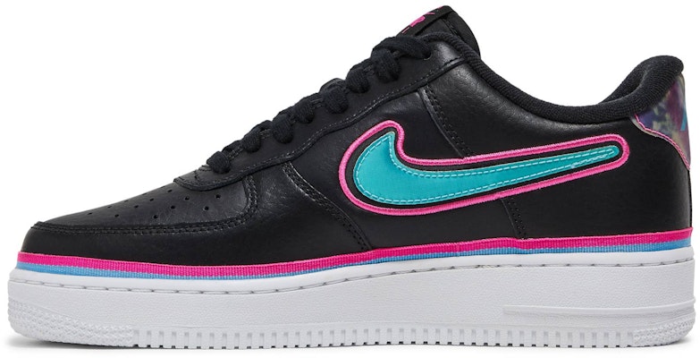 Nike Air Force 1 Low NBA Negro Azul Gale Fucsia Láser AJ7748-002 Lookbook Nike Air Force 1 Low NBA Negro Azul Gale Fucsia Láser AJ7748-002