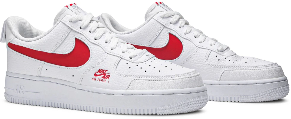 Nike Air Force 1 Low LV8 Utility 復古休閒 低幫 板鞋 男款 白紅 Cheap Nike Air Force 1 Low LV8 Utility 復古休閒 低幫 板鞋 男款 白紅