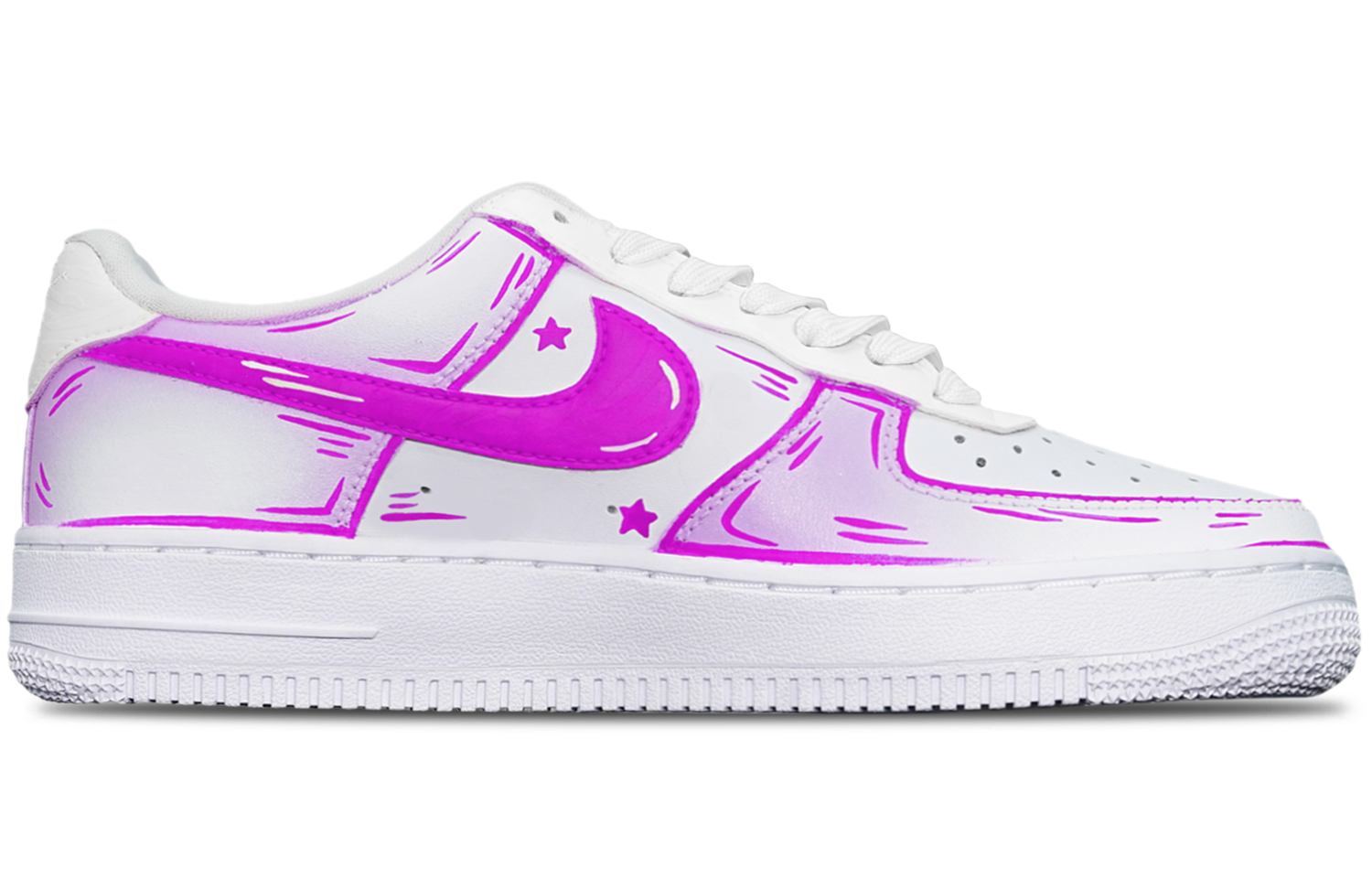 Lookbook 【定制球鞋】 Nike Air Force 1 Low 二次元線條 紫羅蘭 特殊鞋盒 送小熊 防滑 低幫 板鞋 男款 紫白