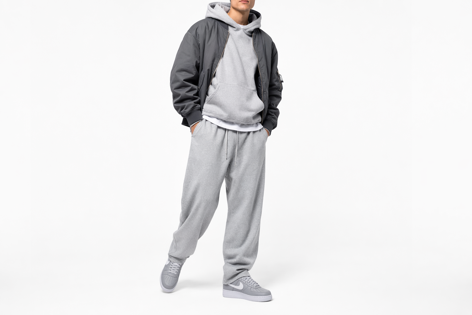 Order Nike Air Force 1 Bassa Grigio Lupo Bianco AA4083-013