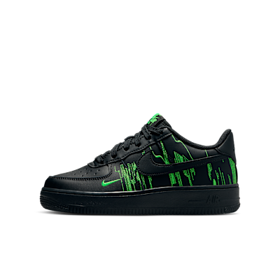(Youth) Nike Air Force 1 LV8 4 Black/Green Strike/Vivid Purple/Black HV4763-001