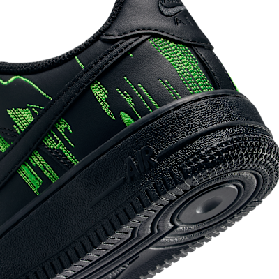 Cheap (JR) Nike Air Force 1 LV8 4 Negro/Verde Strike/Morado Vivo/Negro HV4763-001