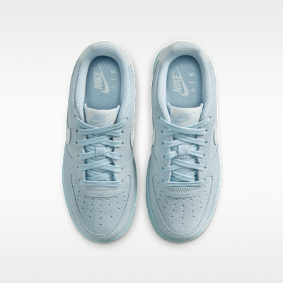 Shop (JR) Nike Air Force 1 LV8 Biru Light Armory/Platinum Tulen IB5688-400