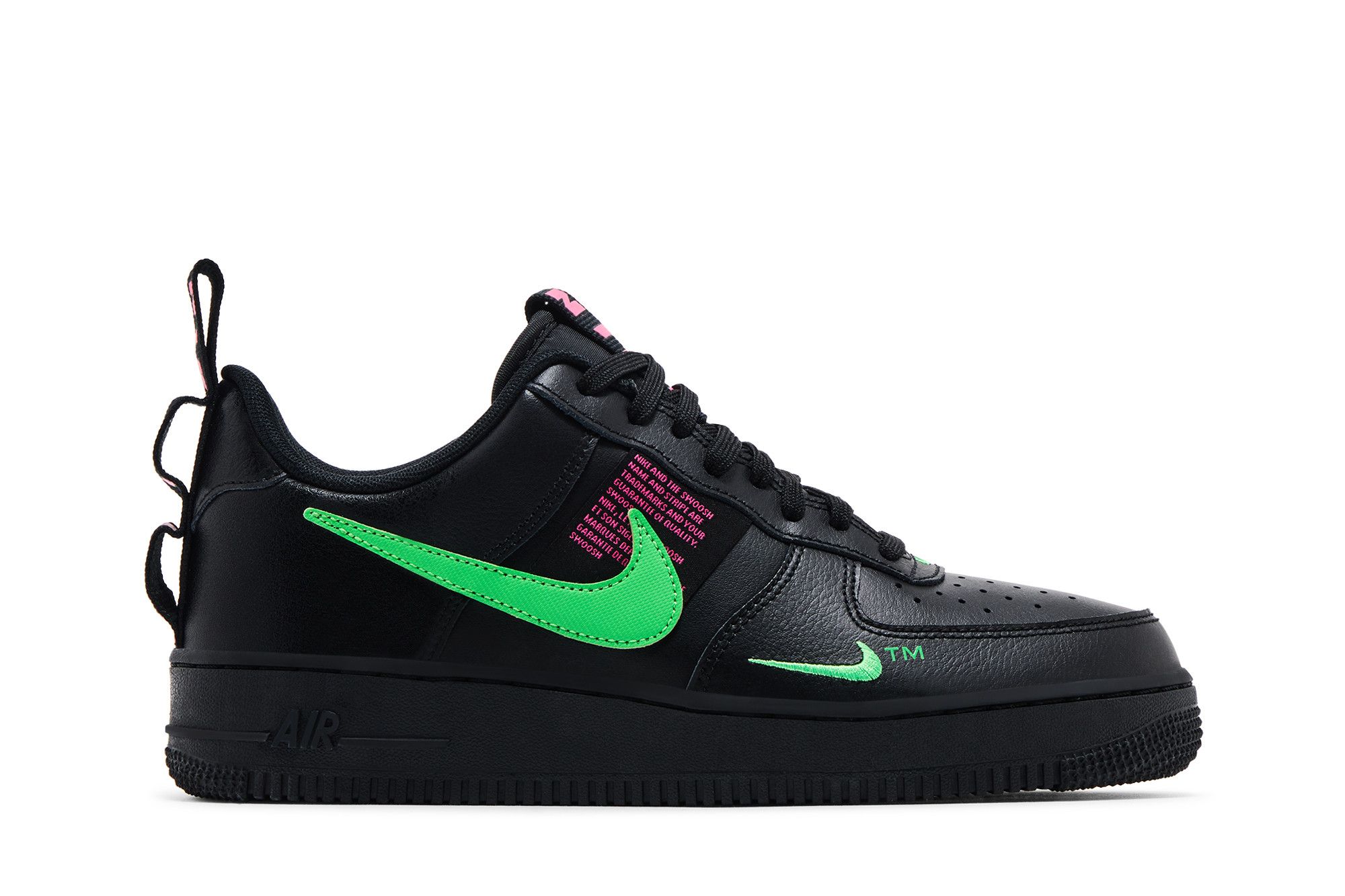 Buy Nike Air Force 1 Low LV8 UL 雙勾 復古休閒 低幫 板鞋 男女同款 黑粉綠勾