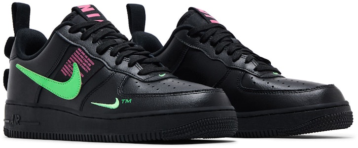 Nike Air Force 1 Low LV8 UL 雙勾 復古休閒 低幫 板鞋 男女同款 黑粉綠勾 Cheap Nike Air Force 1 Low LV8 UL 雙勾 復古休閒 低幫 板鞋 男女同款 黑粉綠勾