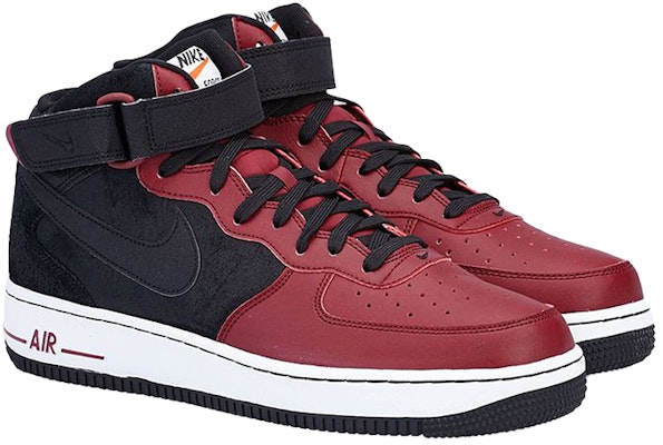Nike Air Force 1 Mid 中筒休閒板鞋 黑紅色 Order Nike Air Force 1 Mid 中筒休閒板鞋 黑紅色